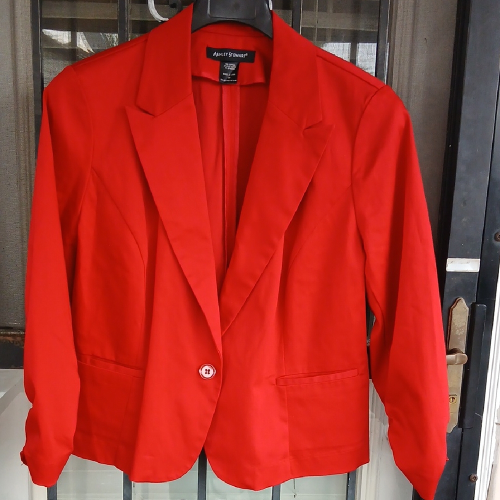 Ashley Stewart Vibrant RED Blazer